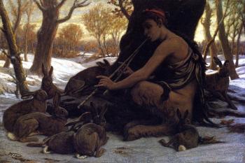 Elihu Vedder : Marsyas Enchanting the Hares